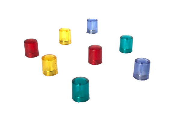 gegevens Vies Handel Transparant gekleurde neodymium glasboard magneten - 2 x 4 kleuren