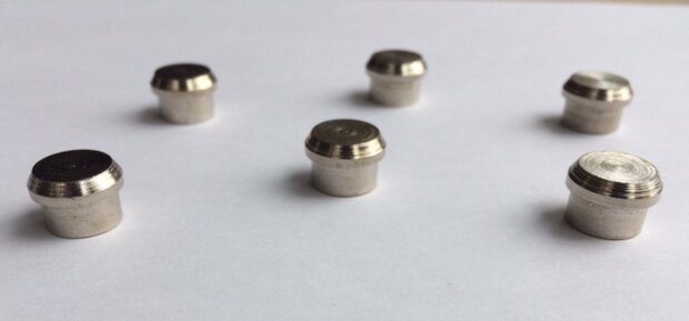 oogsten sieraden In de omgeving van Sterke design RVS magneten - per 6 stuks in een set